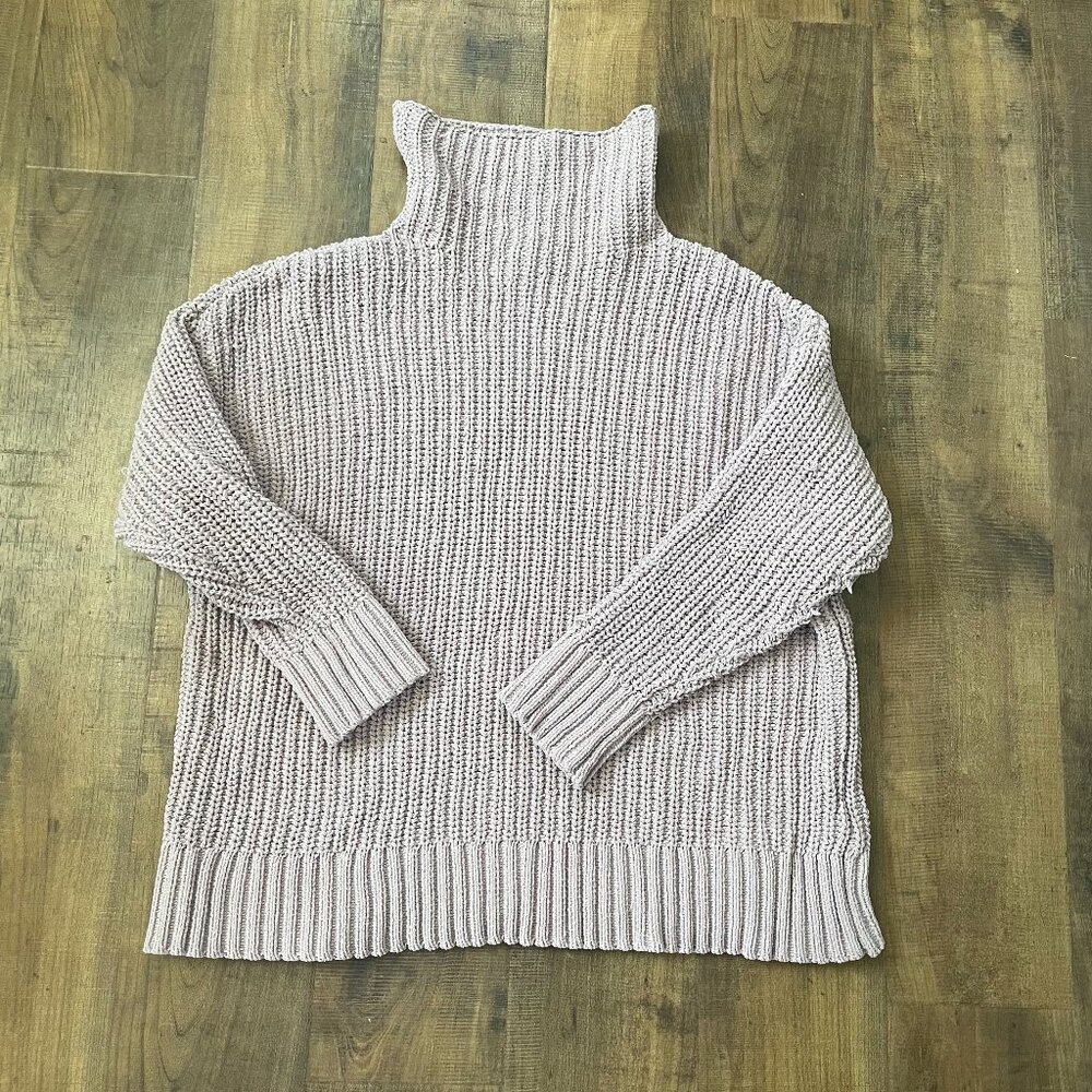 Aerie Chunky Knit Turtleneck Sweater | Size Small | Cozy Taupe Pullover‎